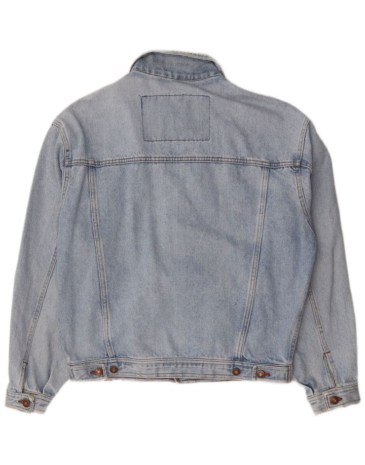 Giacca in denim da uomo con zip UK 40 grande blu