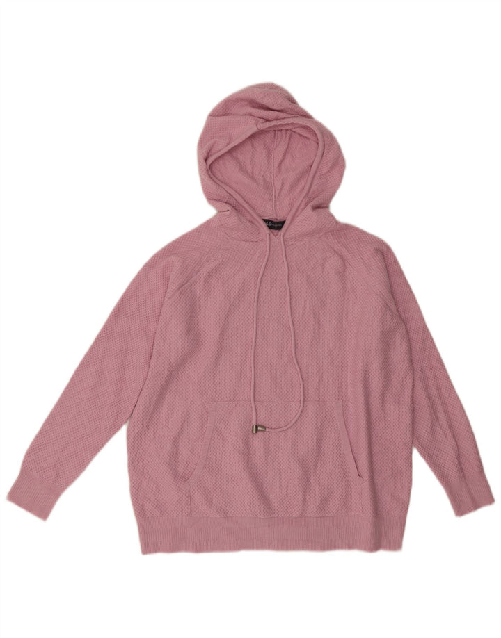 Maglione con cappuccio da donna Marks & Spencer UK 14 Viscosa rosa medio