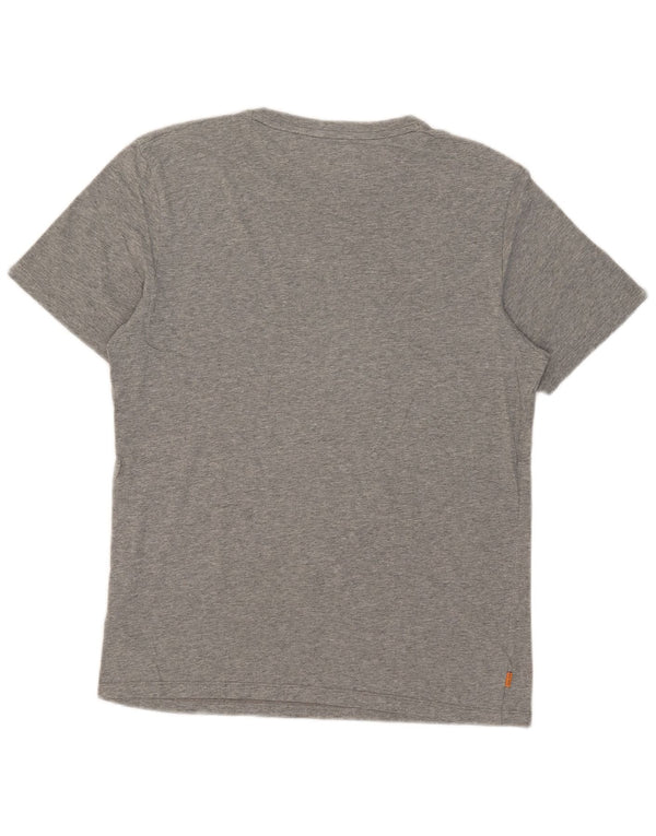T-shirt grafica da uomo con vestibilità regolare Timberland, cotone grigio medio