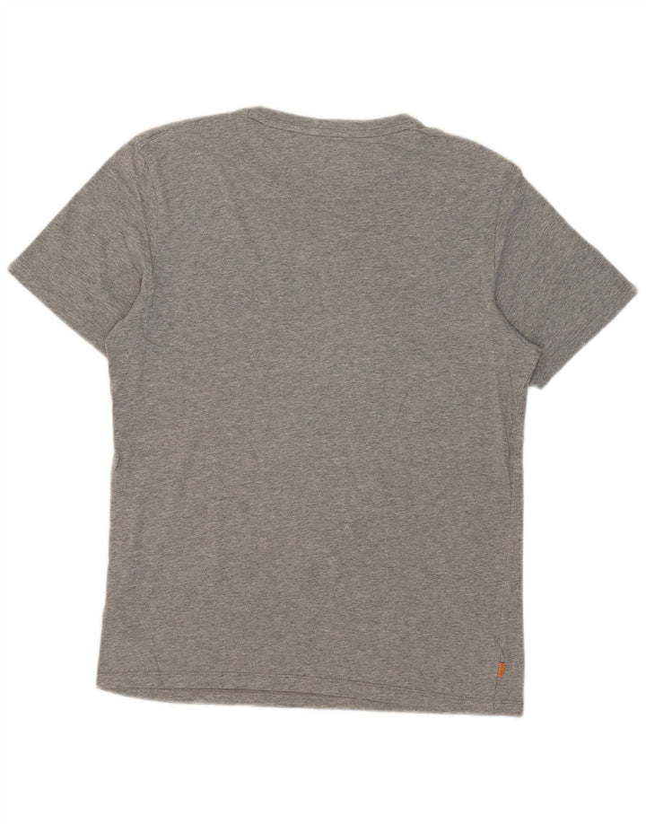 T-shirt grafica da uomo con vestibilità regolare Timberland, cotone grigio medio