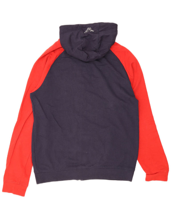 Felpa con cappuccio e zip da uomo Kappa XL color block blu navy