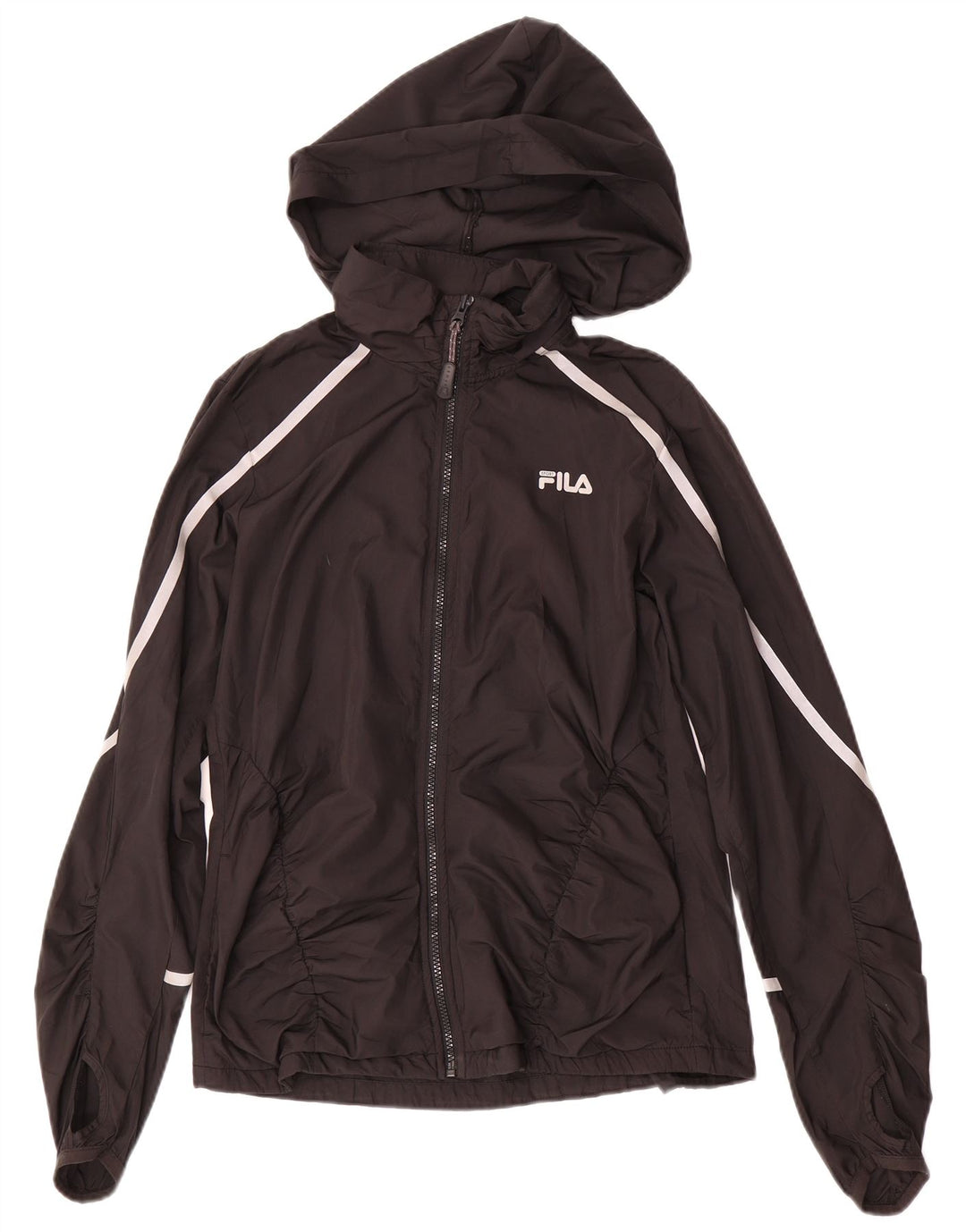 Giacca da ginnastica con cappuccio da donna FILA UK 14 poliestere nero medio