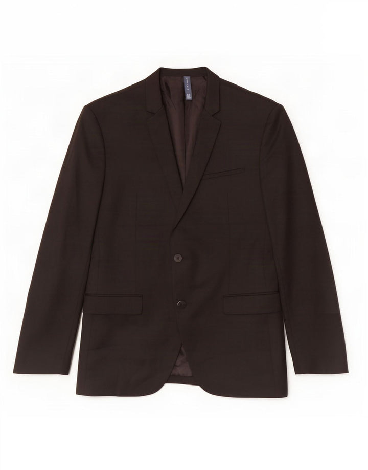 Giacca blazer a 2 bottoni da uomo Zara EU 50 poliestere nero medio