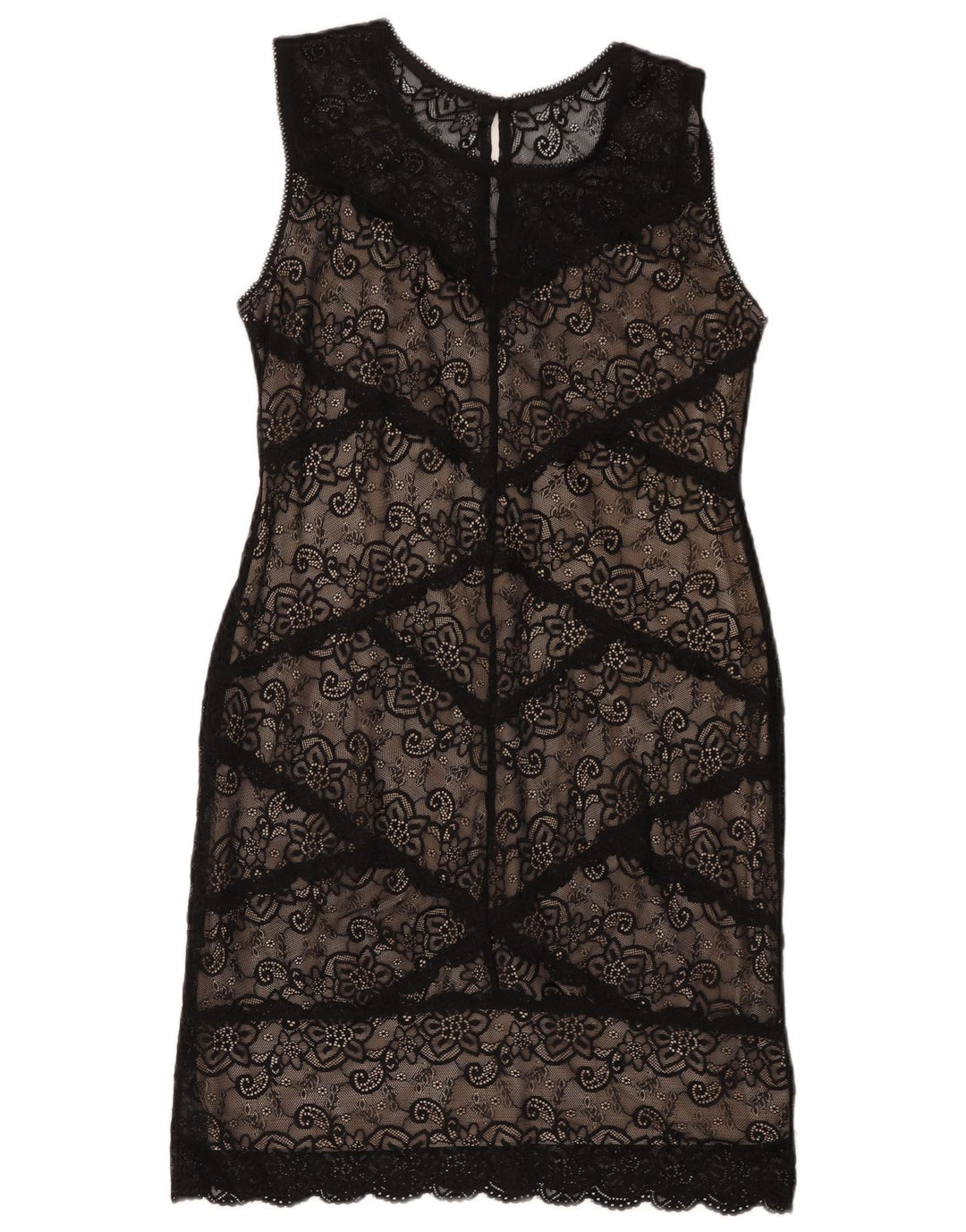 Abito tubino senza maniche da donna Oasis UK 14 Grande poliammide floreale nero