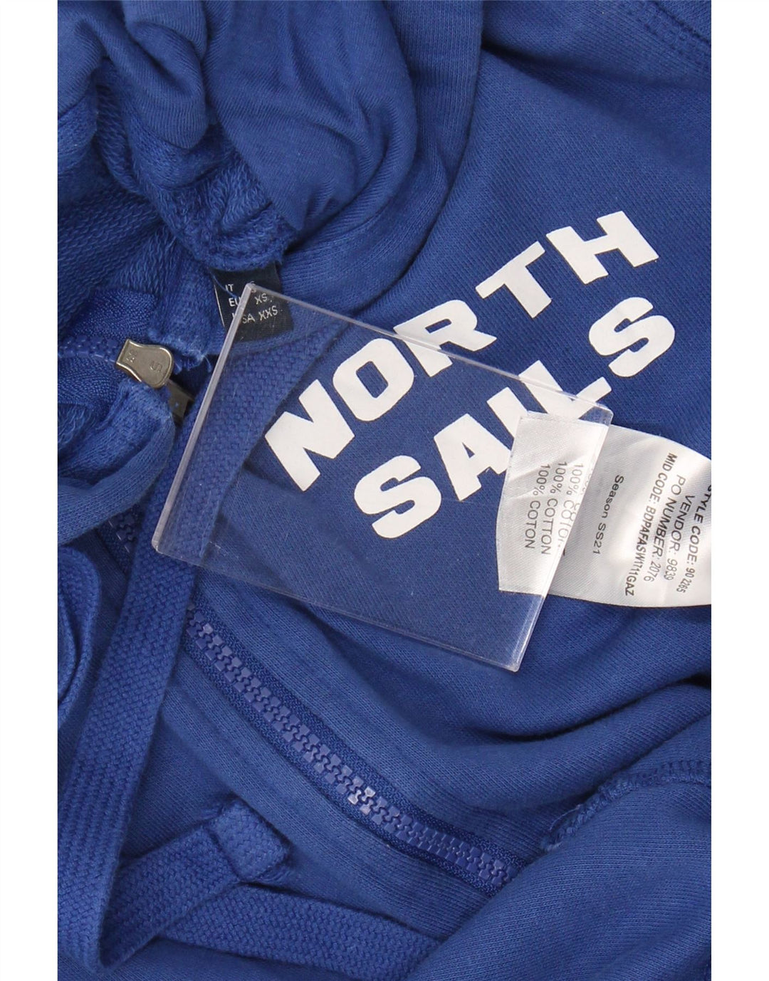 Felpa con cappuccio e zip oversize da donna North Sails UK 6 XS Cotone blu