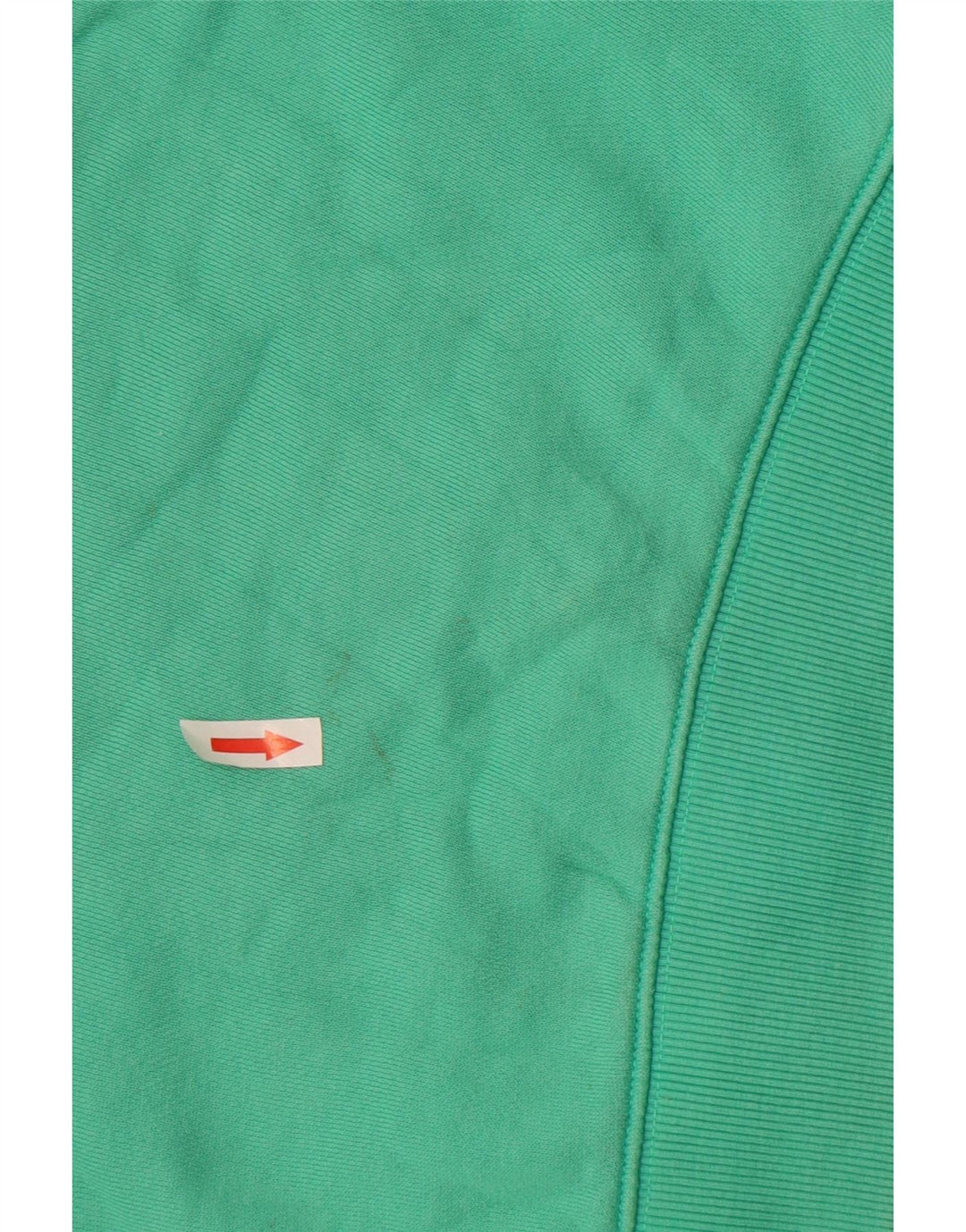 Felpa oversize corta Adidas da donna, maglione UK 12, cotone verde medio