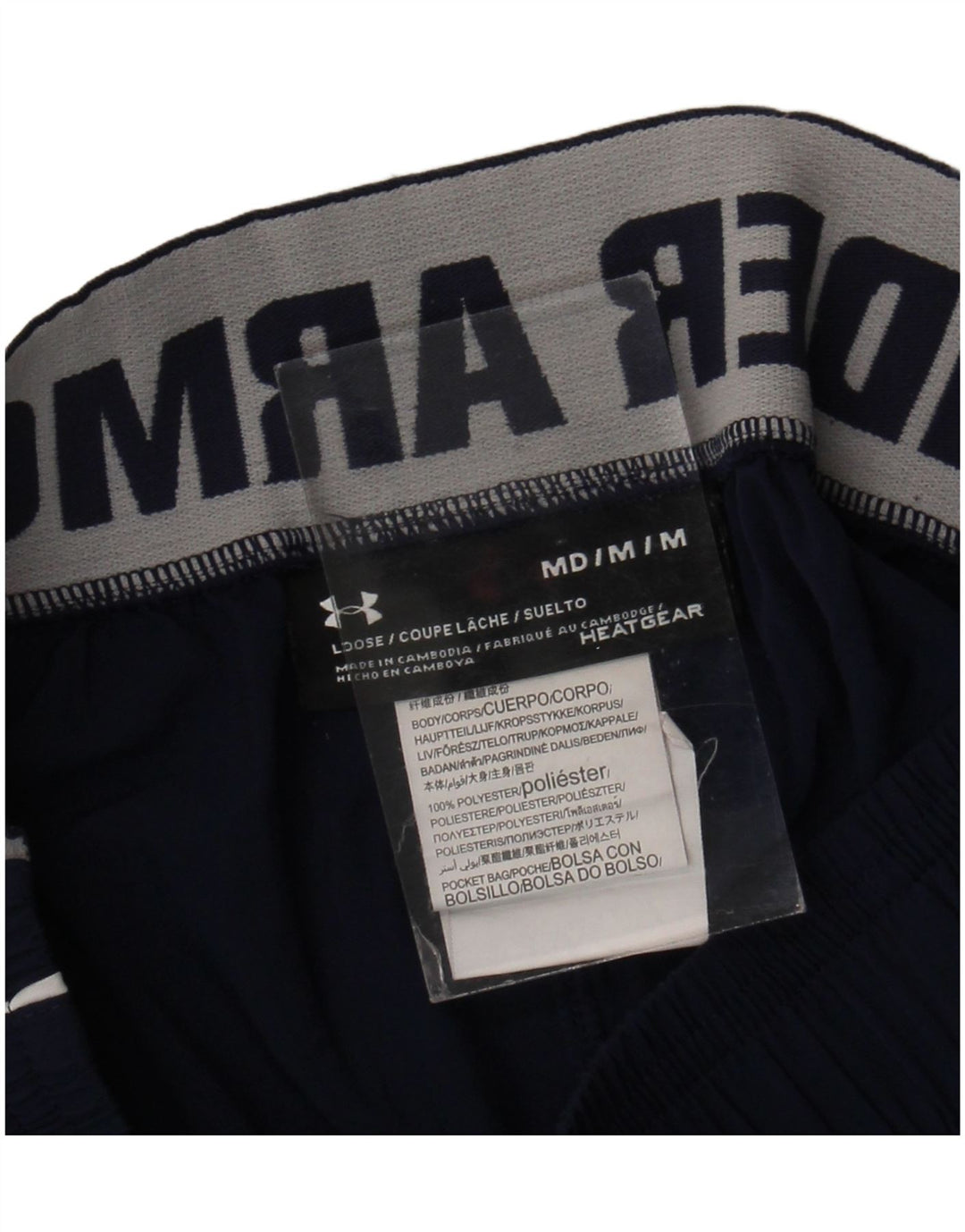 Pantaloncini sportivi Under Armour da uomo Heat Gear Graphic poliestere medio blu navy