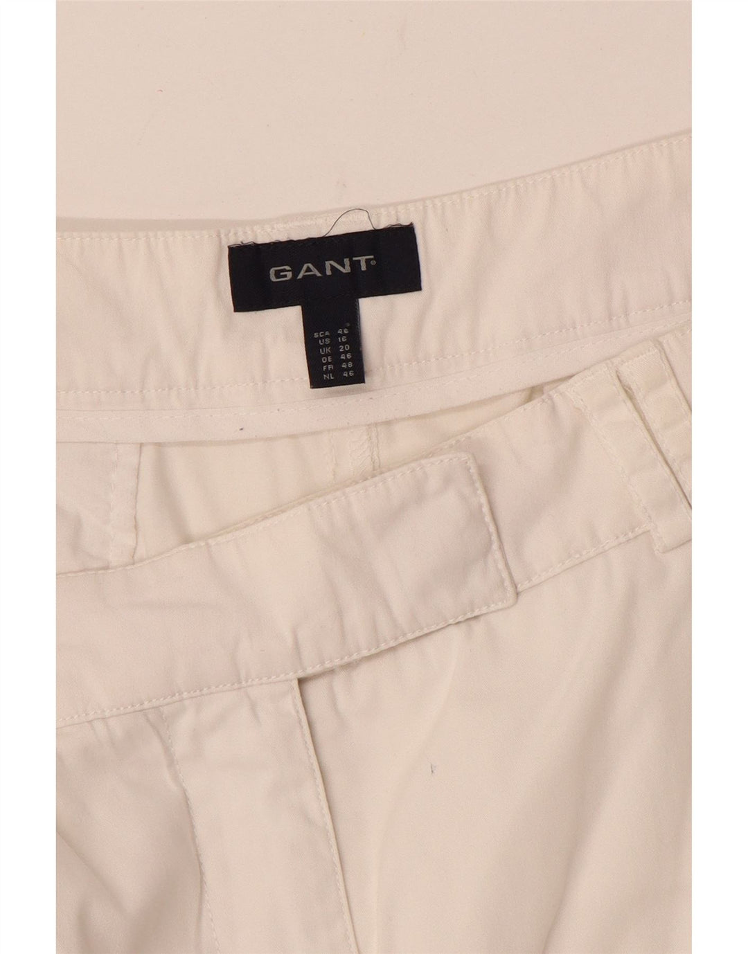 Pantaloncini chino da donna Gant UK 20 2XL W38 bianco sporco