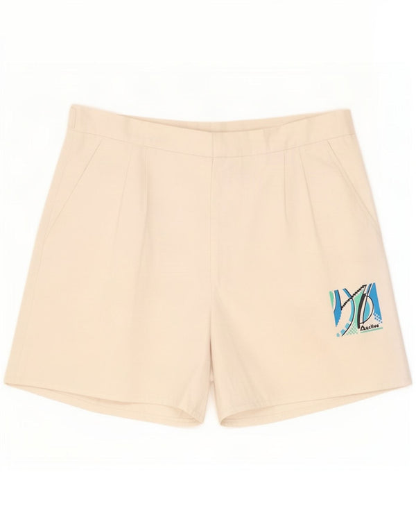Pantaloncini casual con ancoraggio da donna Active 2XL W46 cotone bianco sporco