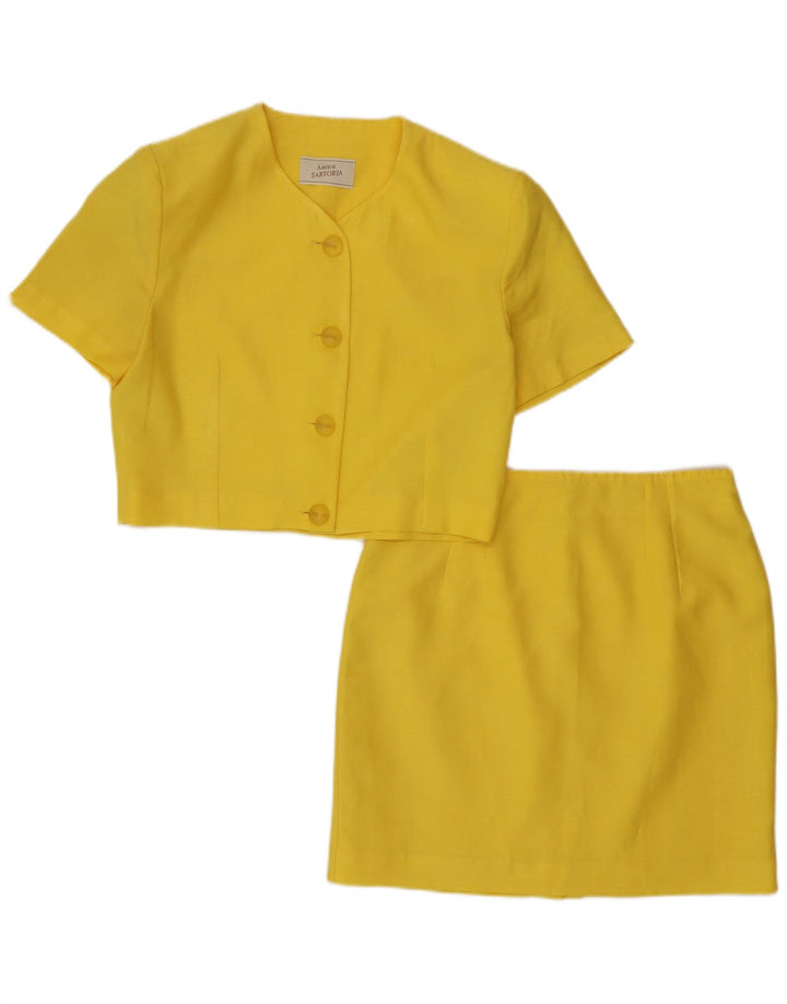Set gonna 2 pezzi da donna Antica Sartoria IT 44 medio W28 poliestere giallo