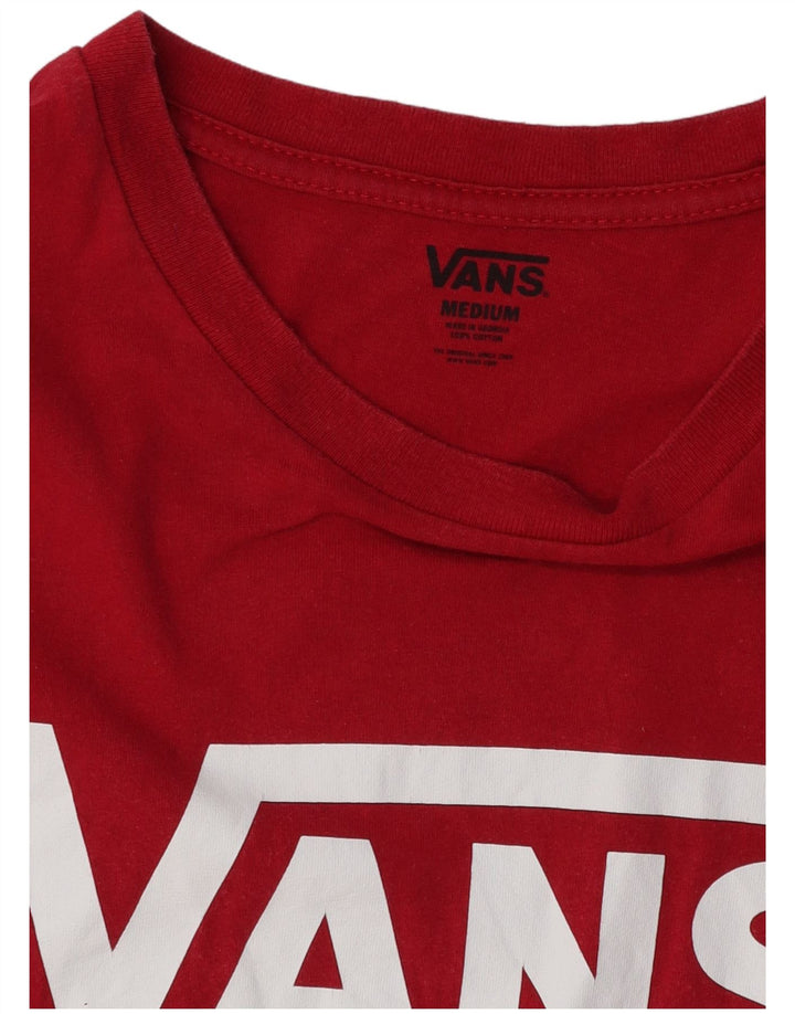 T-shirt grafica da uomo VANS Top rosso medio in cotone