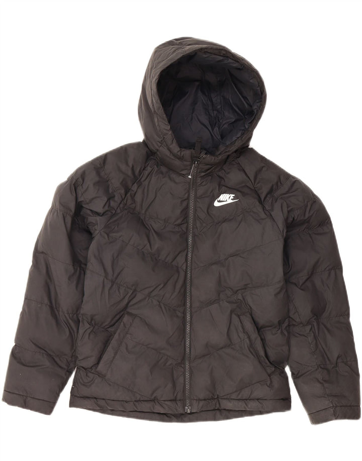 Giacca imbottita con cappuccio Nike da ragazzo 10-11 anni media poliestere nero