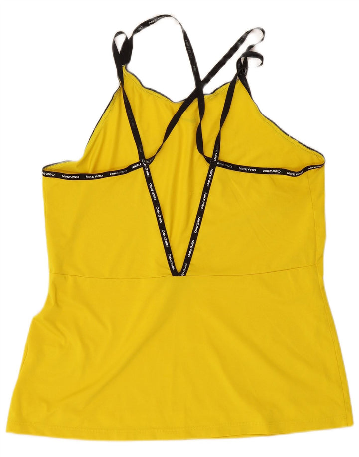 Canotta Nike da donna UK 14 grande poliestere giallo