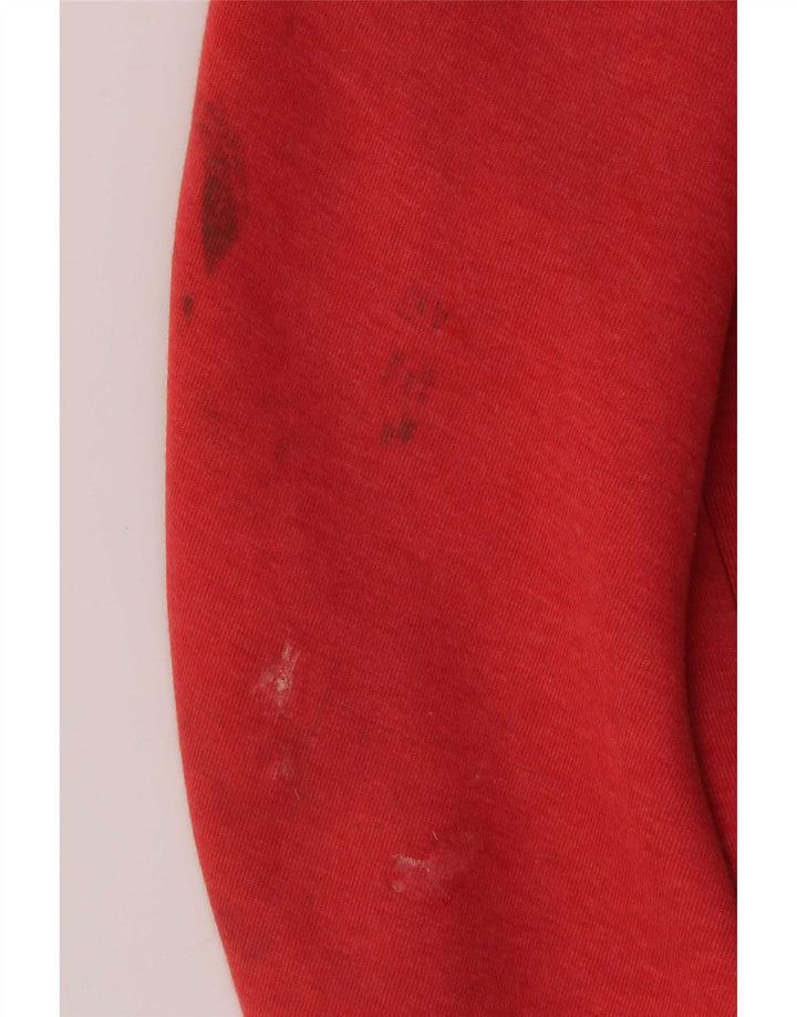 Felpa con cappuccio e zip Nike per ragazzi 10-11 anni in cotone rosso medio
