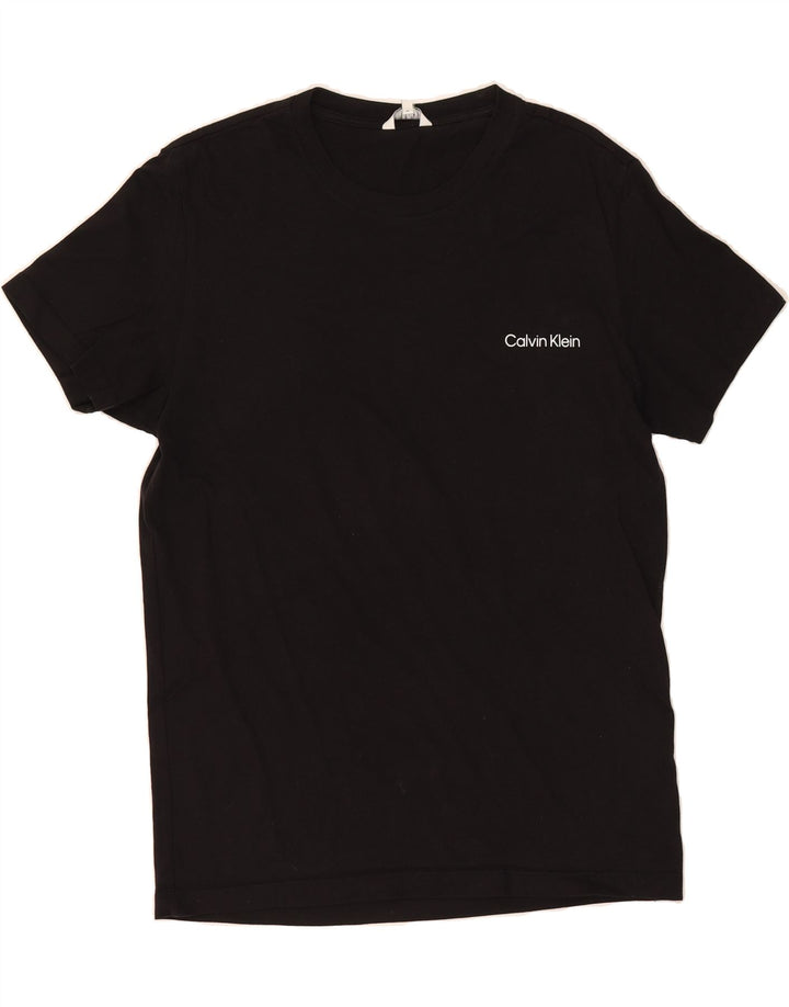 CALVIN KLEIN Mens T-Shirt Top Medium Black Cotton Logo Vintage Calvin Klein and Second-Hand Calvin Klein from Messina Hembry 