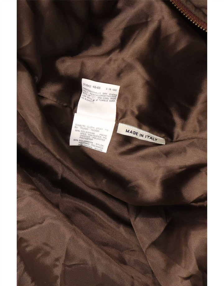 Max & Co. Cappotto imbottito oversize con cappuccio da donna UK 16 Large Marrone Poliestere