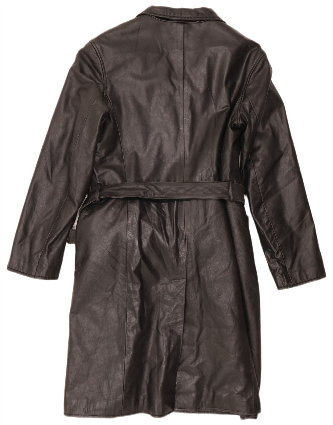 Cappotto in pelle vintage da donna IT 48 XL Nero