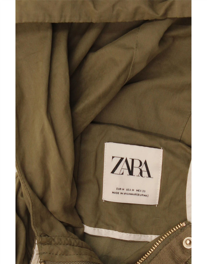 Giubbotto bomber oversize con cappuccio da donna Zara UK 14 medio cachi
