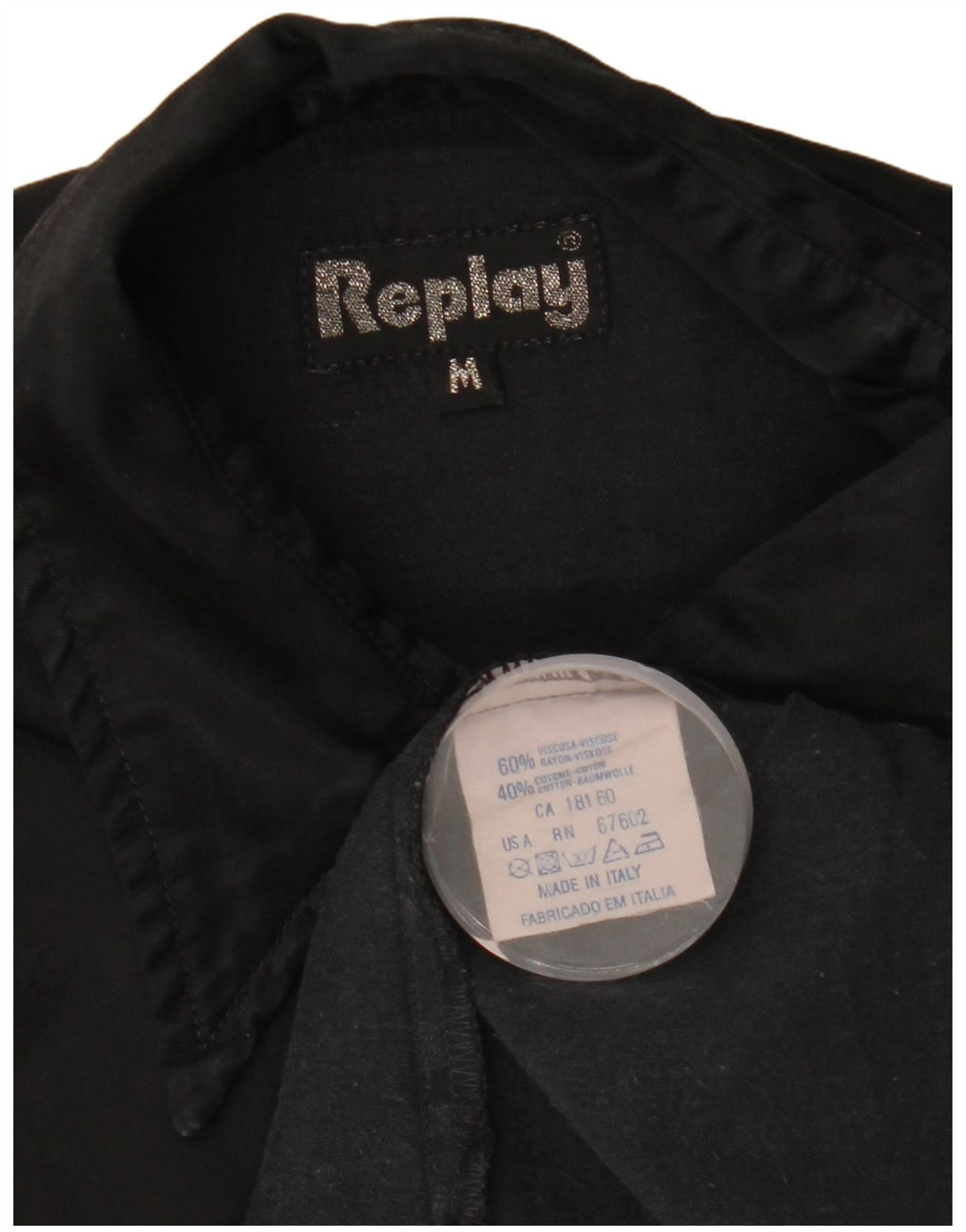 REPLAY Camicia da donna UK 14 Viscosa media nera