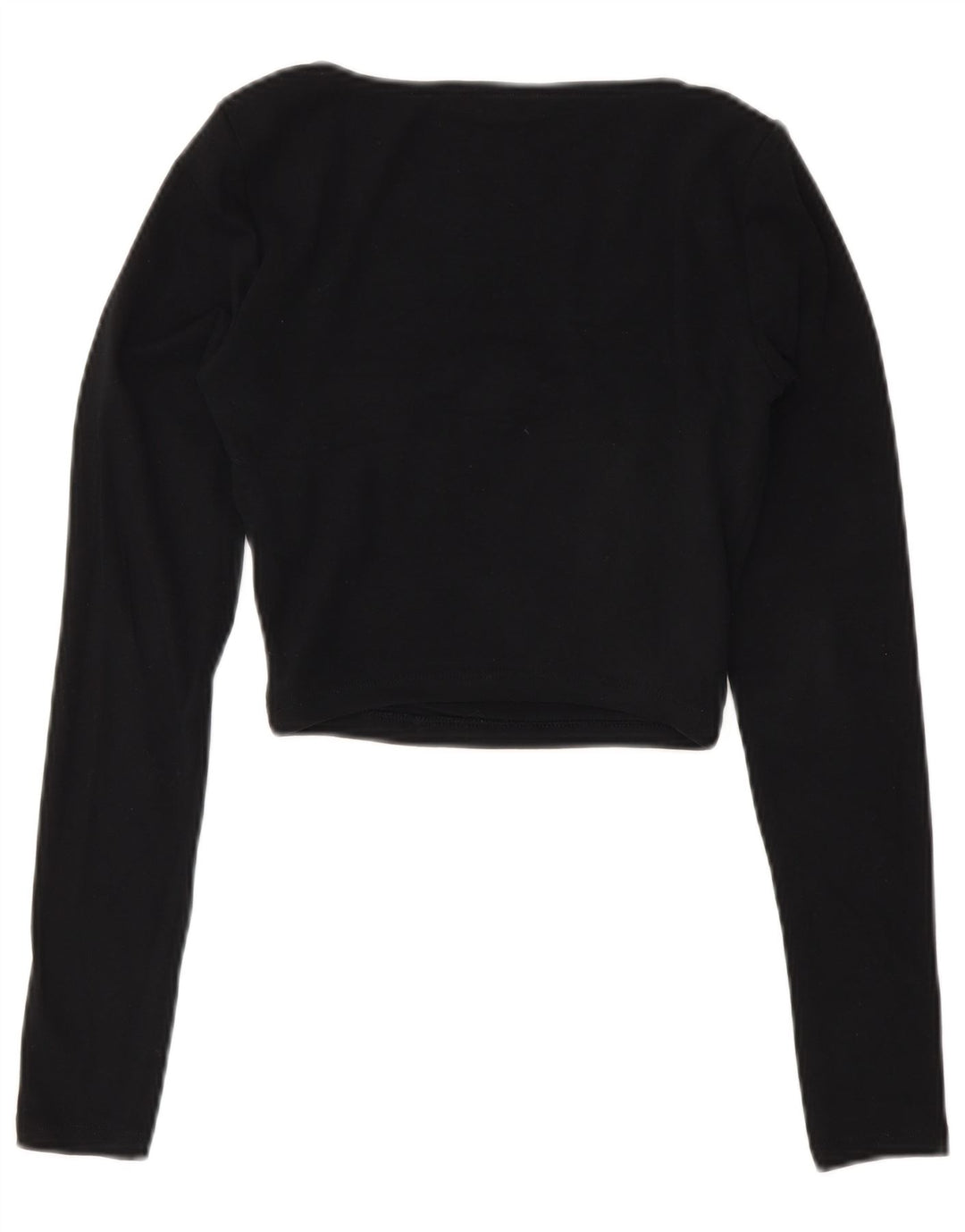 Top corto da donna Zara a maniche lunghe UK 8 piccolo in cotone nero