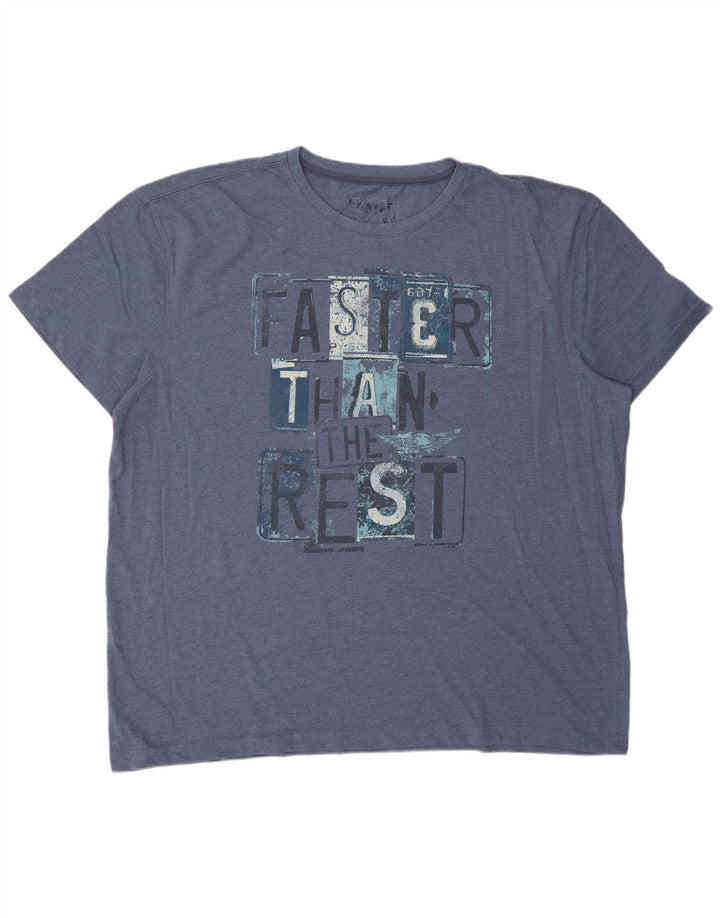 ARIZONA T-shirt grafica da uomo Top 3XL cotone blu navy