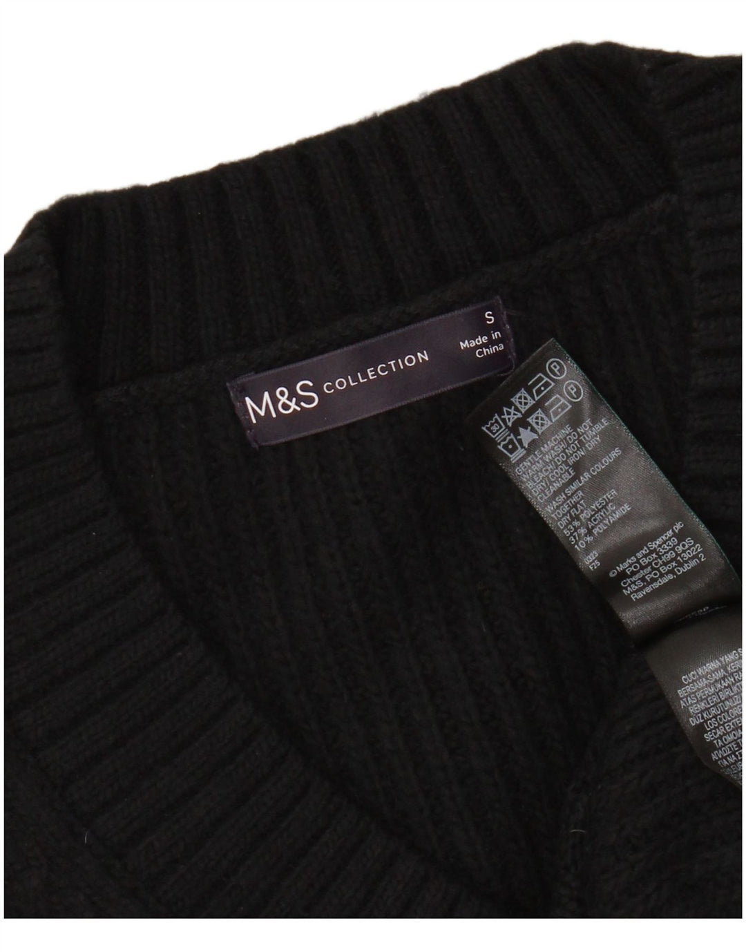 Canotta da uomo Marks & Spencer piccola in acrilico nero