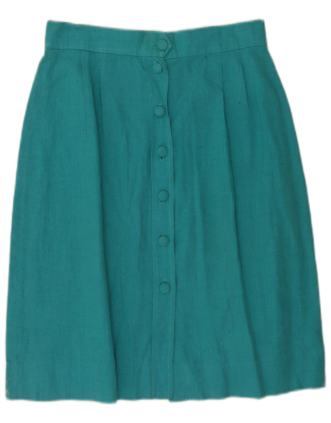 Gonna a trapezio vintage da donna W28 blu medio