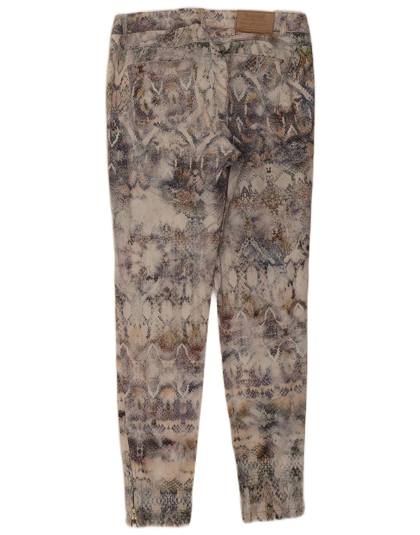 Pantaloni chino slim da donna Zara medi W28 L27 stampa animalier multicolore