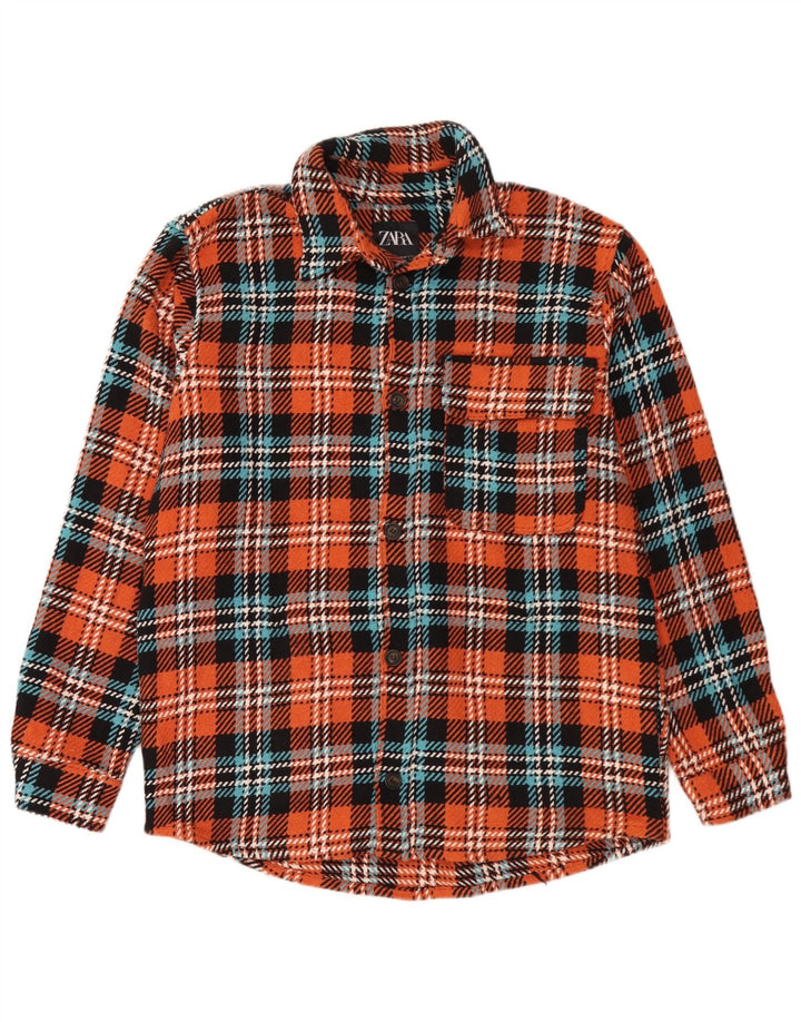 Camicia overshirt da uomo Zara in cotone a quadri multicolore medio