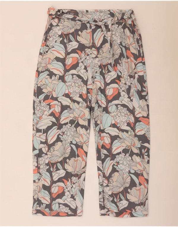 Pantaloni a vita alta da donna Marks & Spencer UK 16 Large W34 L27 Multicolore