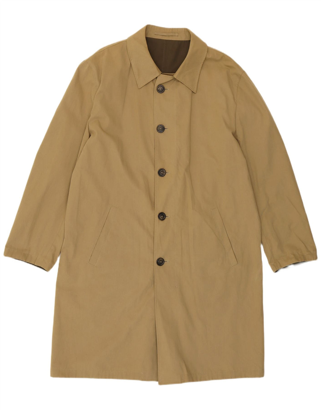 Cappotto reversibile morbido da uomo Ermenegildo Zegna IT 54 2XL Poliestere kaki