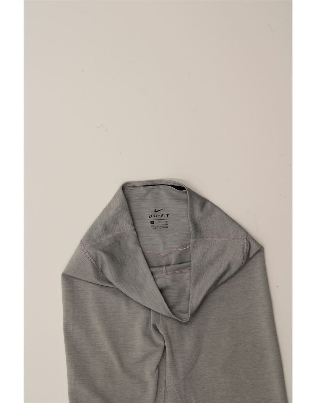 NIKE Womens Dri Fit Graphic Leggings UK 8 Small  Grey Flecked Polyester Vintage Nike and Second-Hand Nike from Messina Hembry 