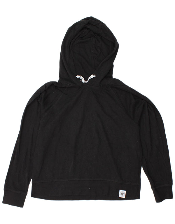 Maglione con cappuccio da donna DKNY UK 14 cotone nero medio