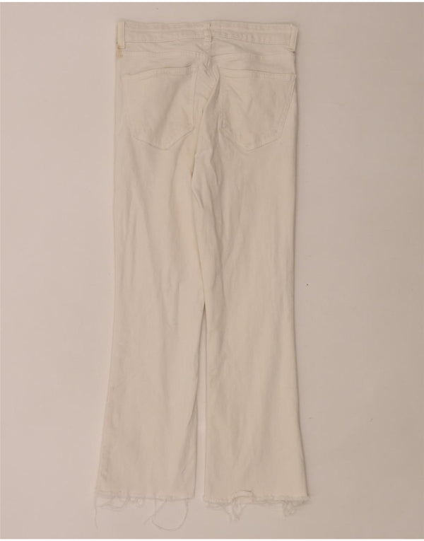 Jeans corti da donna Zara EU 38 piccoli W28 L24 bianchi