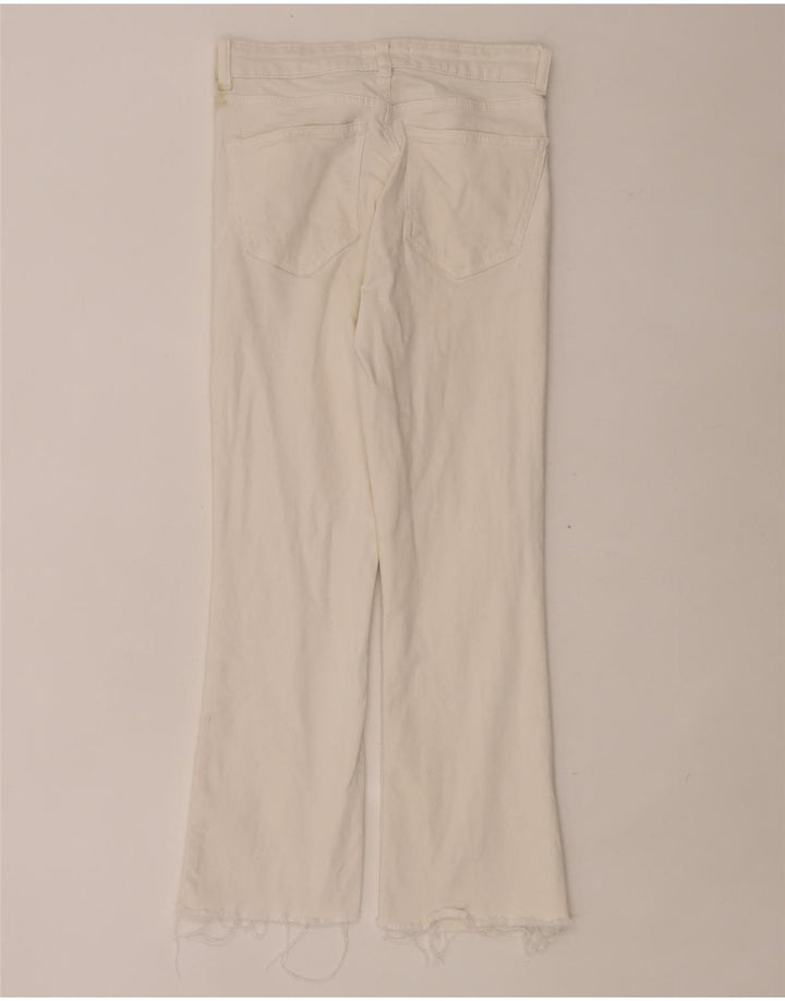 Jeans corti da donna Zara EU 38 piccoli W28 L24 bianchi