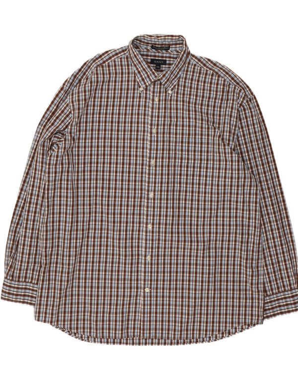 Camicia Gant da uomo vestibilità regolare 3XL cotone a quadri marrone