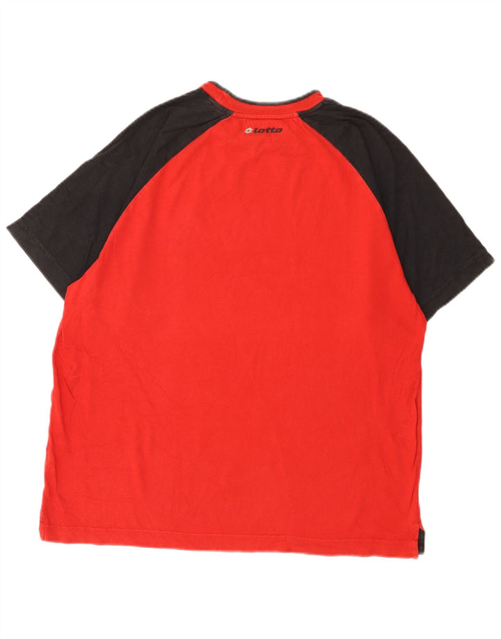 T-shirt da uomo Lotto Top rosso medio color block