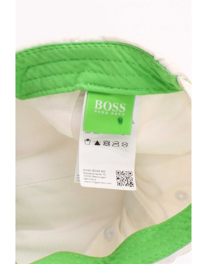 Berretto da baseball grafico da uomo Hugo Boss taglia unica in cotone bianco
