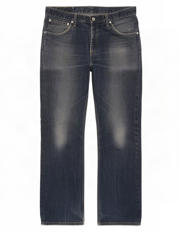 Levi's Uomo 507 Jeans Bootcut W34 L34 Cotone Blu