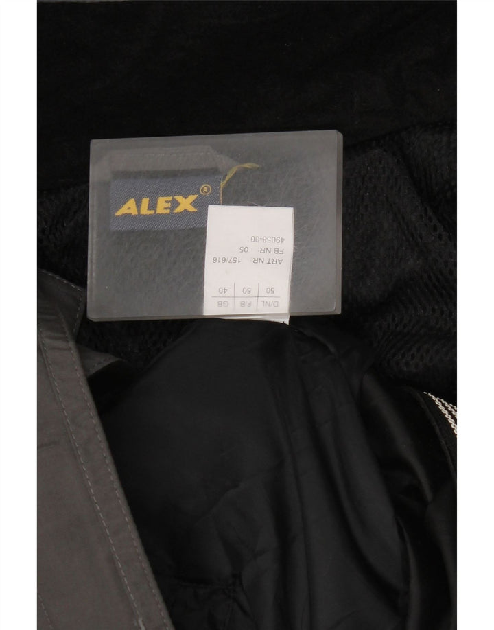 Giacca a vento con cappuccio da donna ALEX UK 40 Large Grey Colourblock invernale