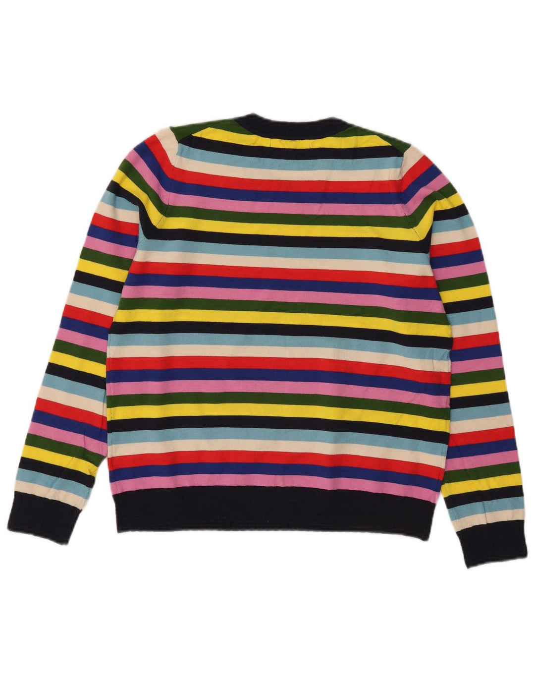 Maglione maglione girocollo da donna Boden UK 14 a righe multicolori medie