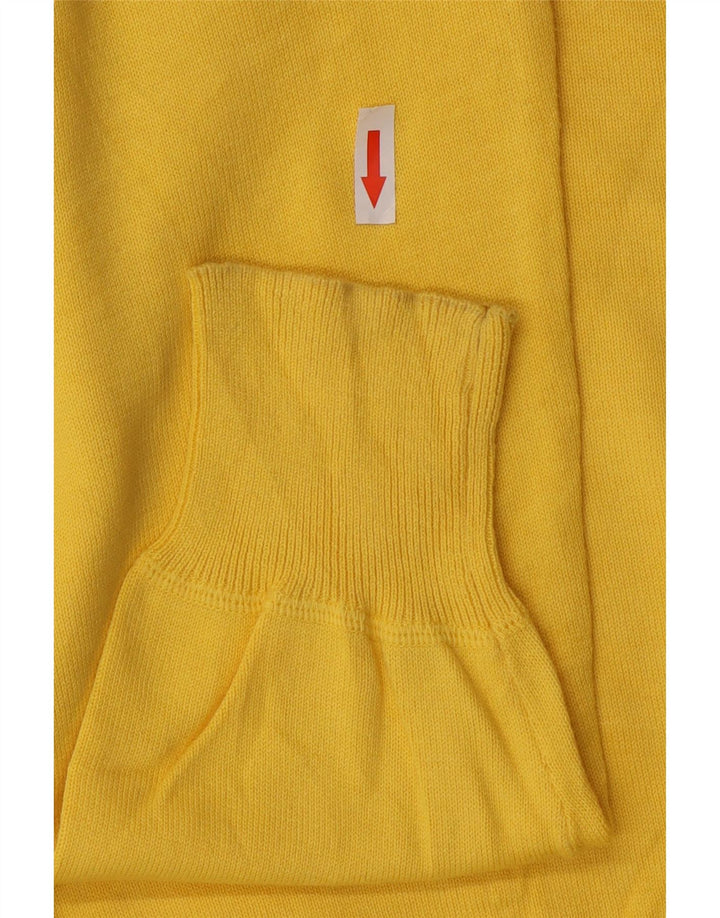 Sergio Tacchini Maglione da uomo con zip e collo grande in cotone giallo