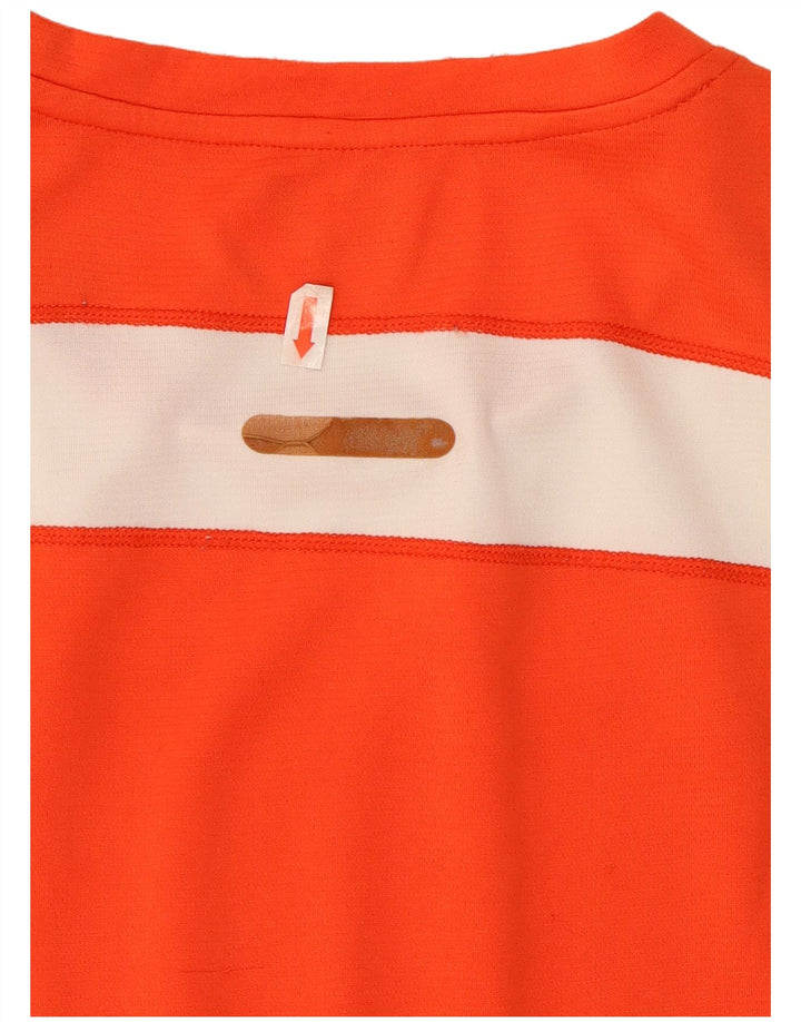 T-shirt da uomo New Balance Top in poliestere color block arancione medio