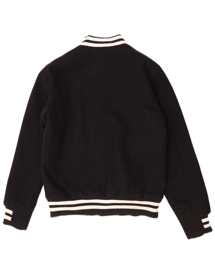 Giacca college grafica da uomo DC UK 36 piccola lana nera