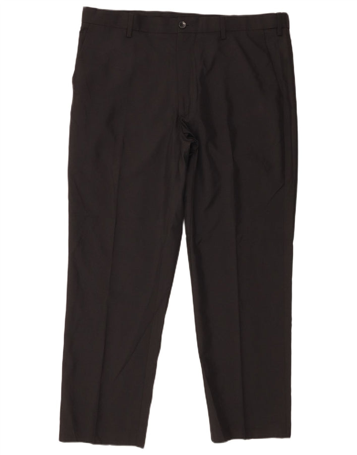 Pantaloni chino vestibilità regolare da uomo Marks & Spencer W38 L29 poliestere nero