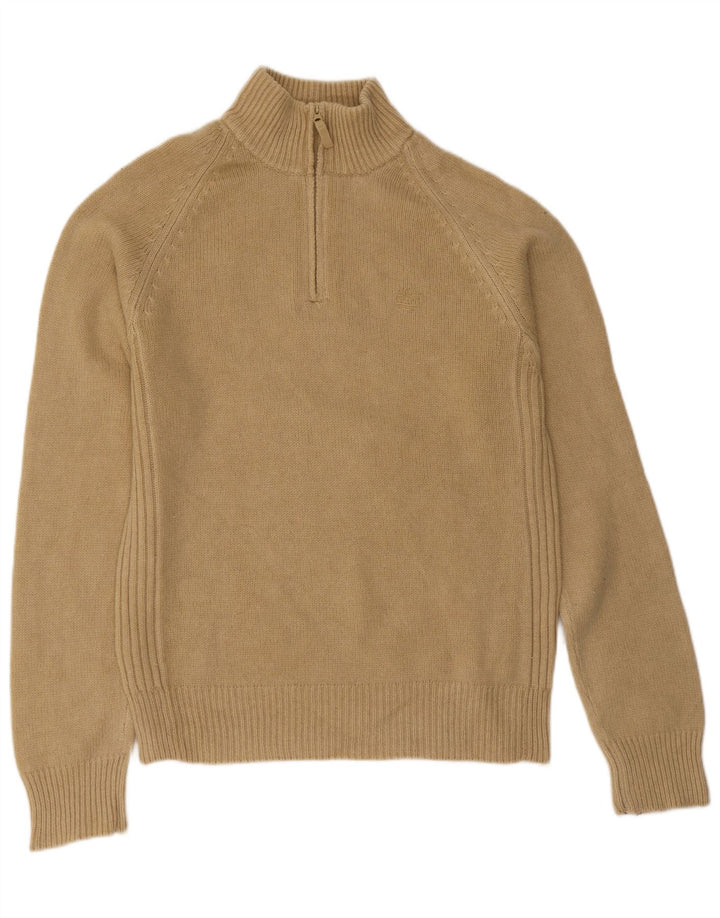 Timberland Maglione da uomo con zip e collo 2XL Lana d'agnello beige