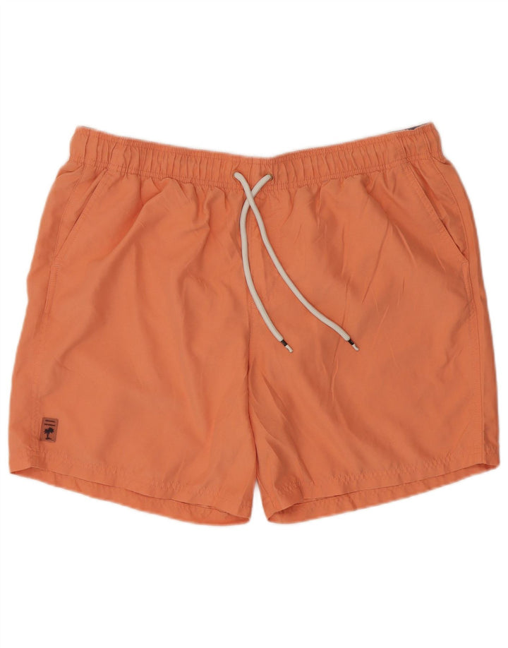 MARKS & SPENCER Mens Swimming Shorts XL  Orange Polyester