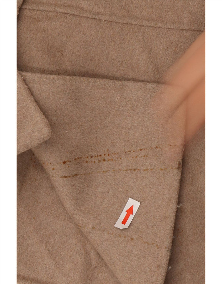 Soprabito fatto a mano da donna Zara UK 14 Lana beige medio