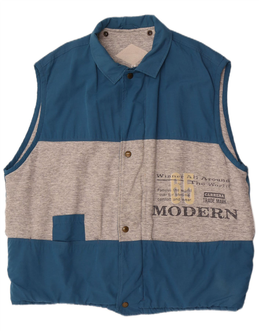 Gilet grafico da uomo Carrera UK 42 XL Poliestere color block blu
