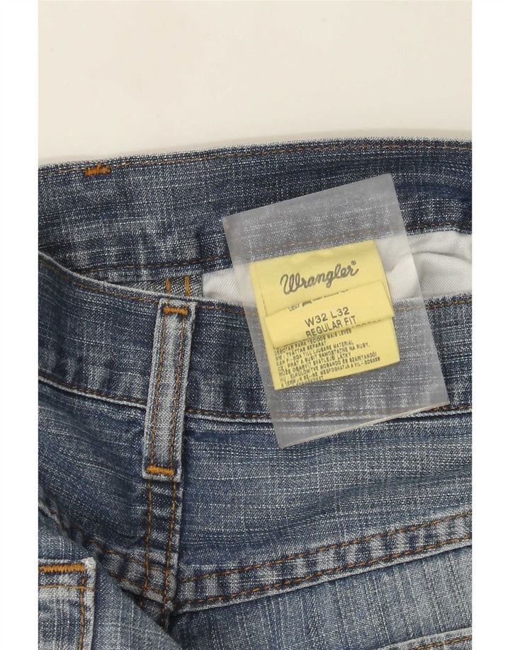 Jeans dritti da uomo Wrangler vestibilità regolare W32 L32 cotone blu